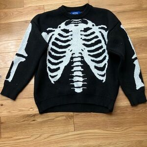 Aelfric Eden Black and White Skeleton Crewneck Sweater